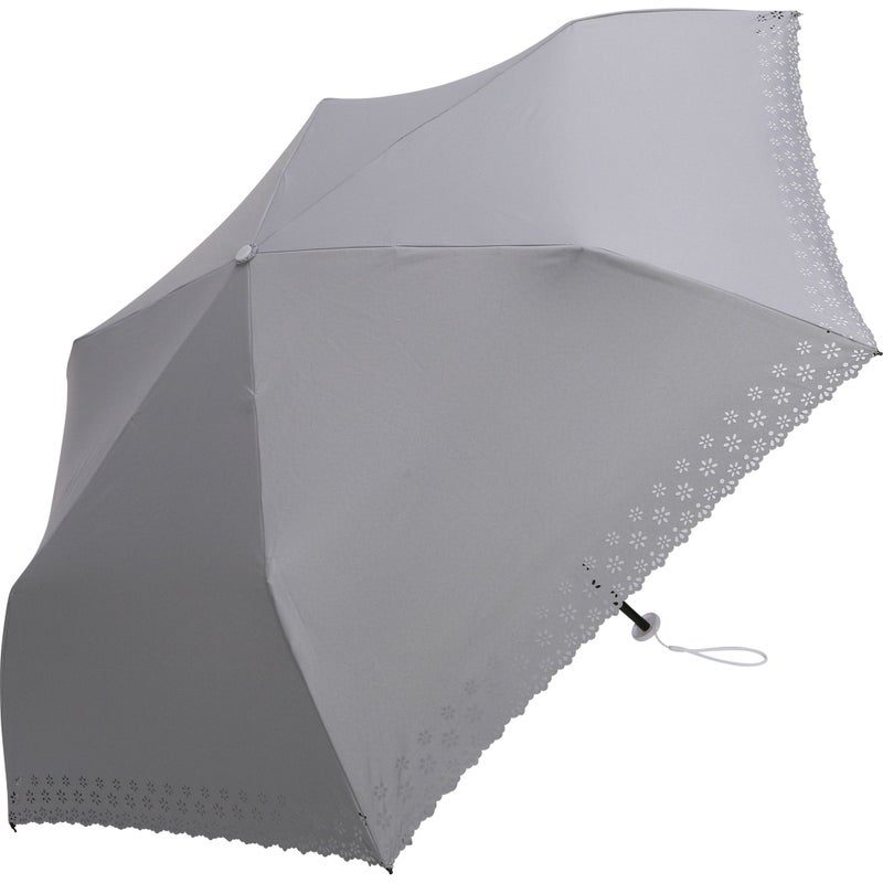 assa公式 FM637 小花ヒートダウン 折りたたみ日傘 グレー 超撥水 UVカット