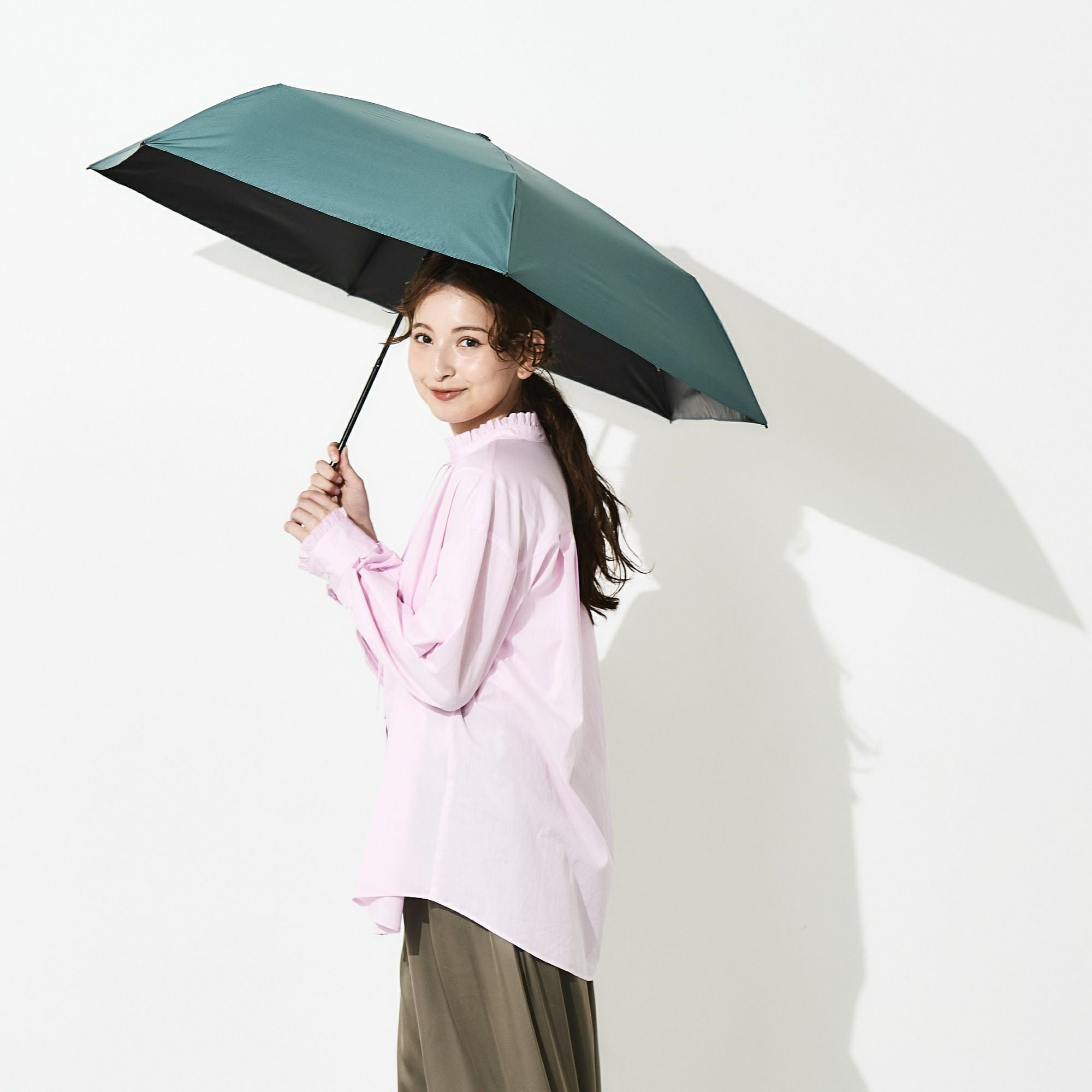 日傘 無地 《ALL IN UMBRELLA》 ユニセックス 晴雨兼用 折りたたみ傘