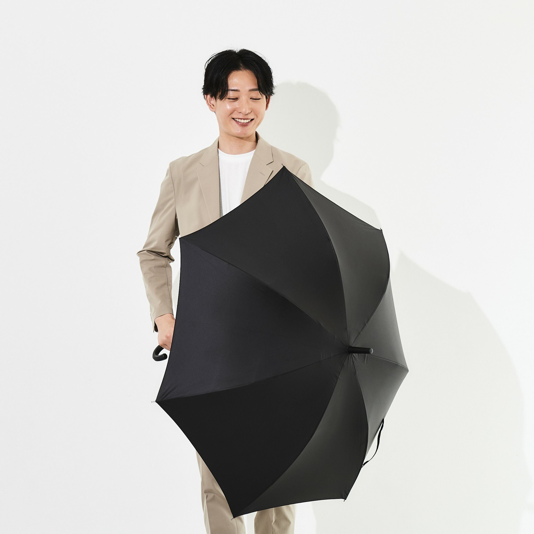 日傘 無地 《ALL IN UMBRELLA》 ユニセックス 晴雨兼用 長傘 AL544