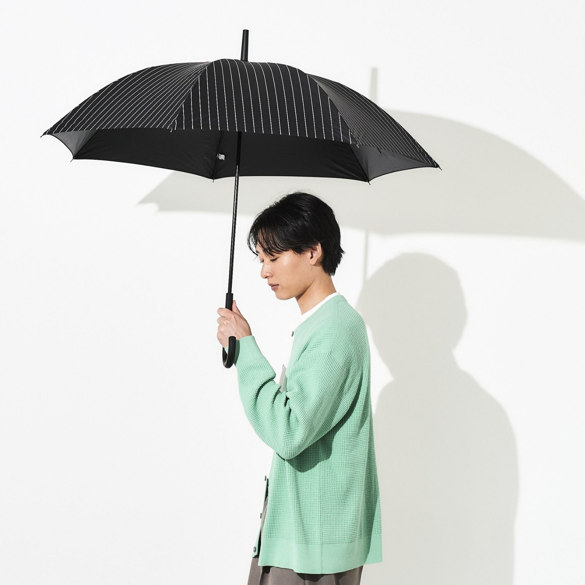 日傘 シンプルストライプ 《ALL IN UMBRELLA》 ユニセックス 晴雨兼用