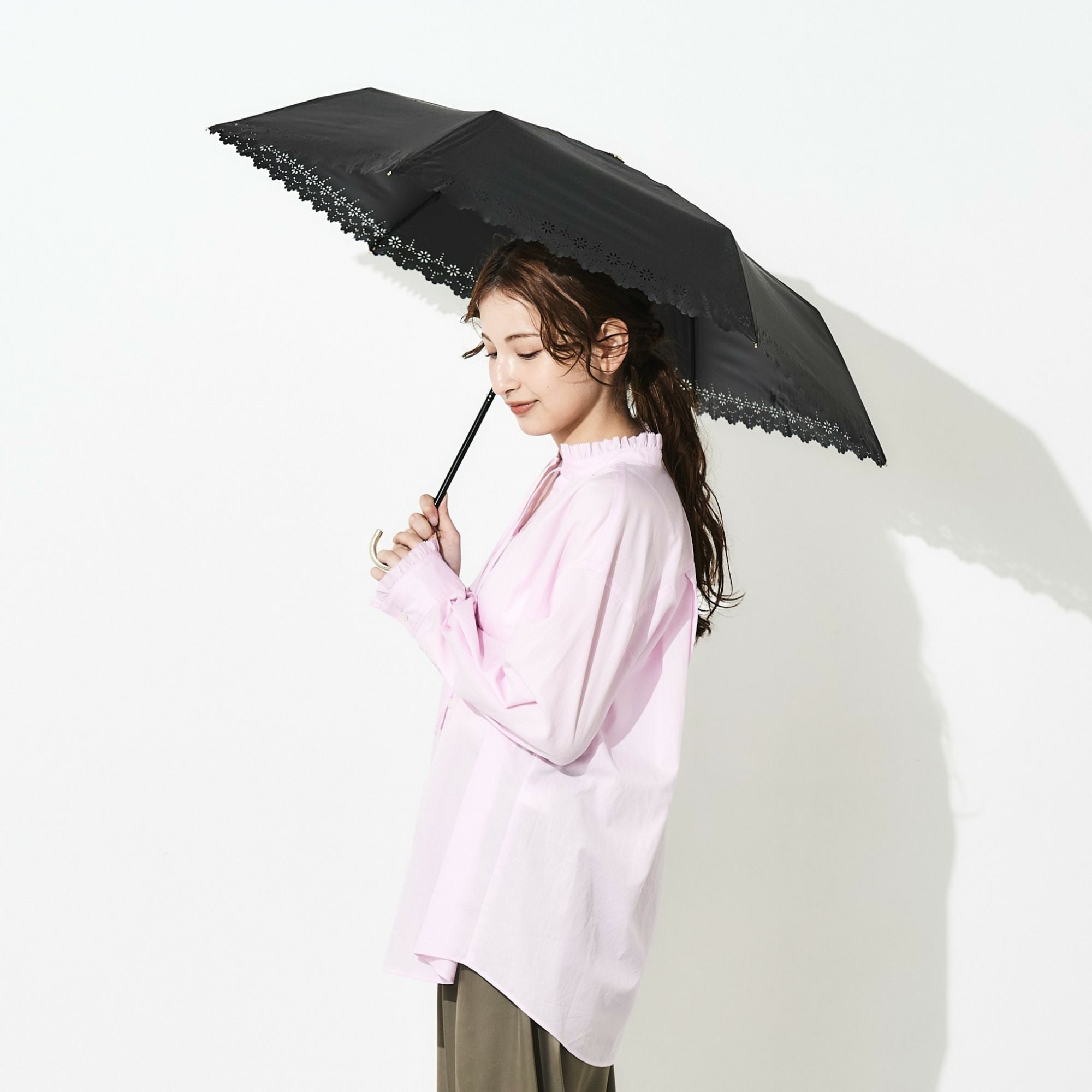 WEB限定】 日傘 レースヒートカット 折りたたみ傘 FM130 | ASCENTE