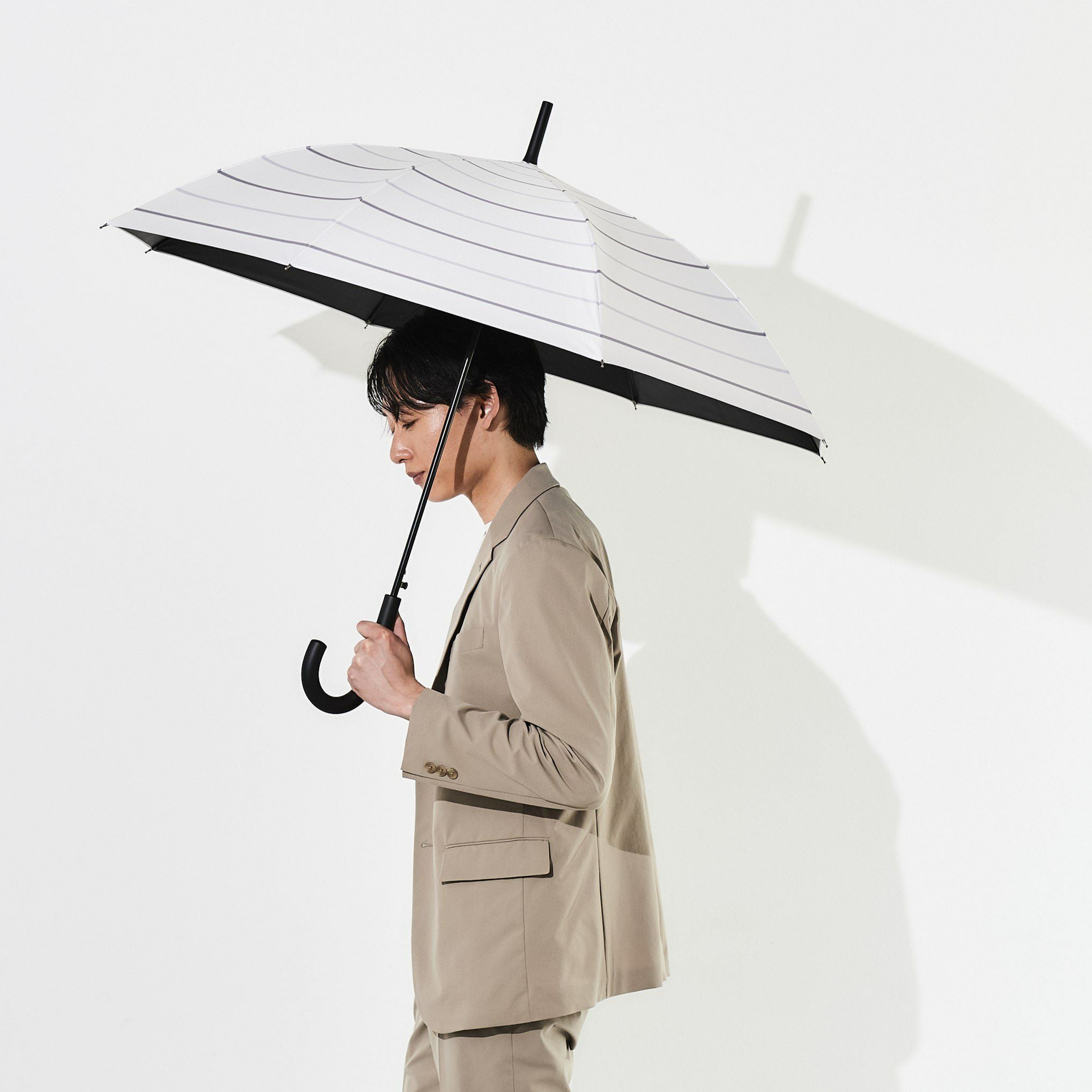 WEB限定】 日傘 ラインボーダー メンズ ジャンプ傘 FJ280 | ASCENTE