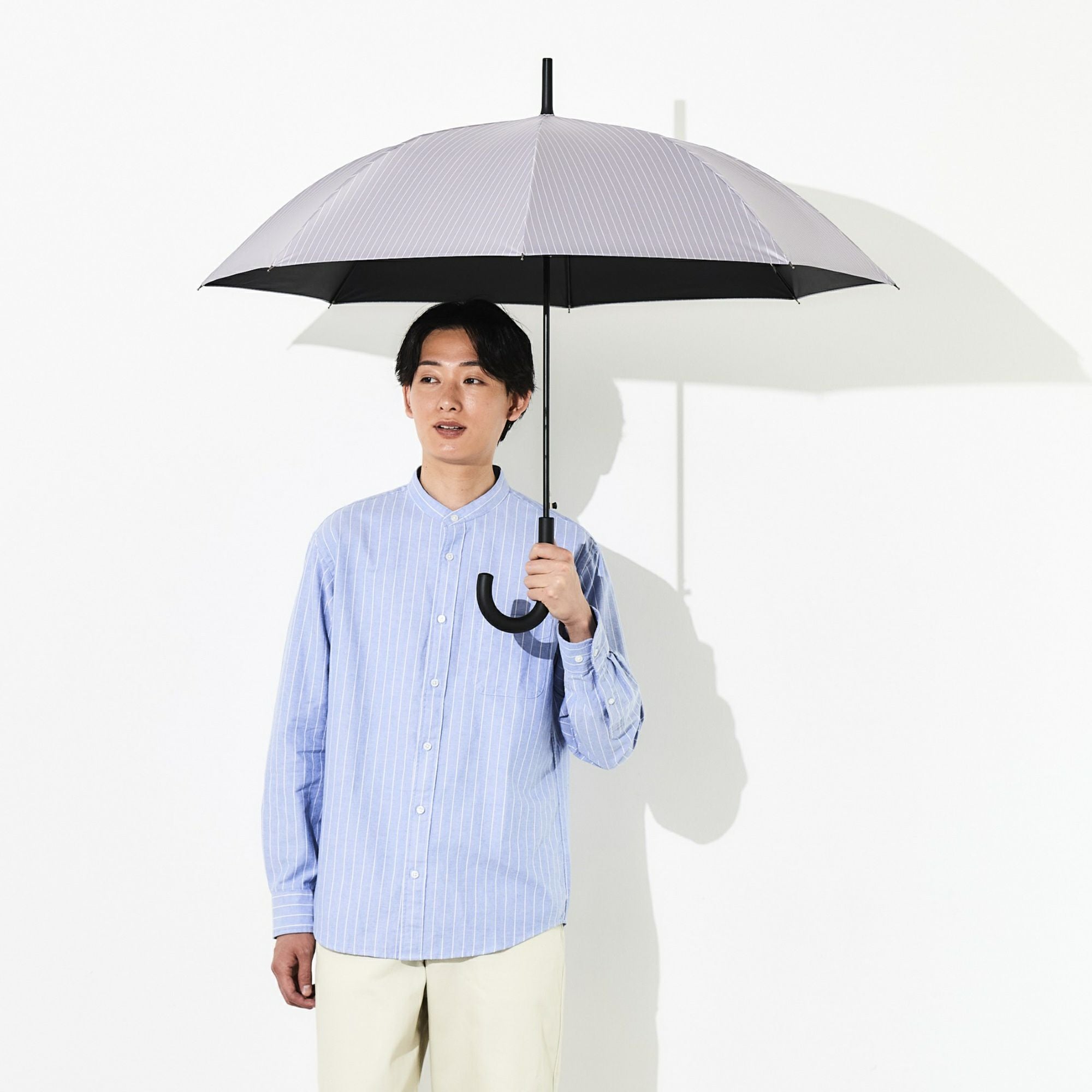 WEB限定】 日傘 ピンストライプ メンズ ジャンプ傘 FJ172 | ASCENTE
