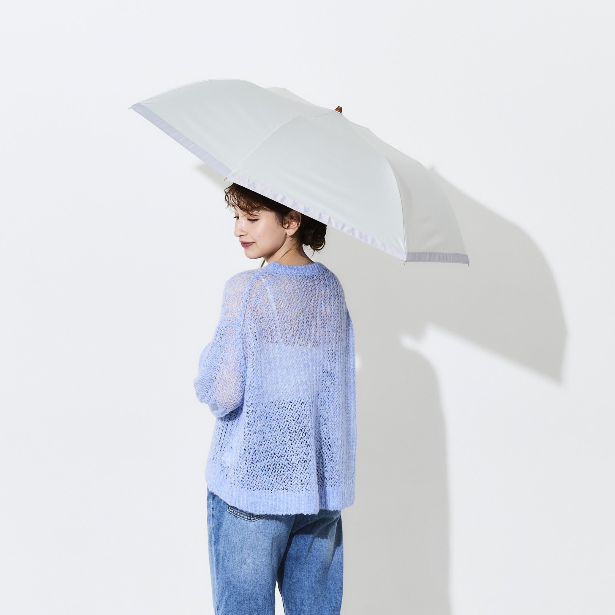 日傘 グログランテープ 《BODY WRAP 100》 二段折りたたみ傘 BM702