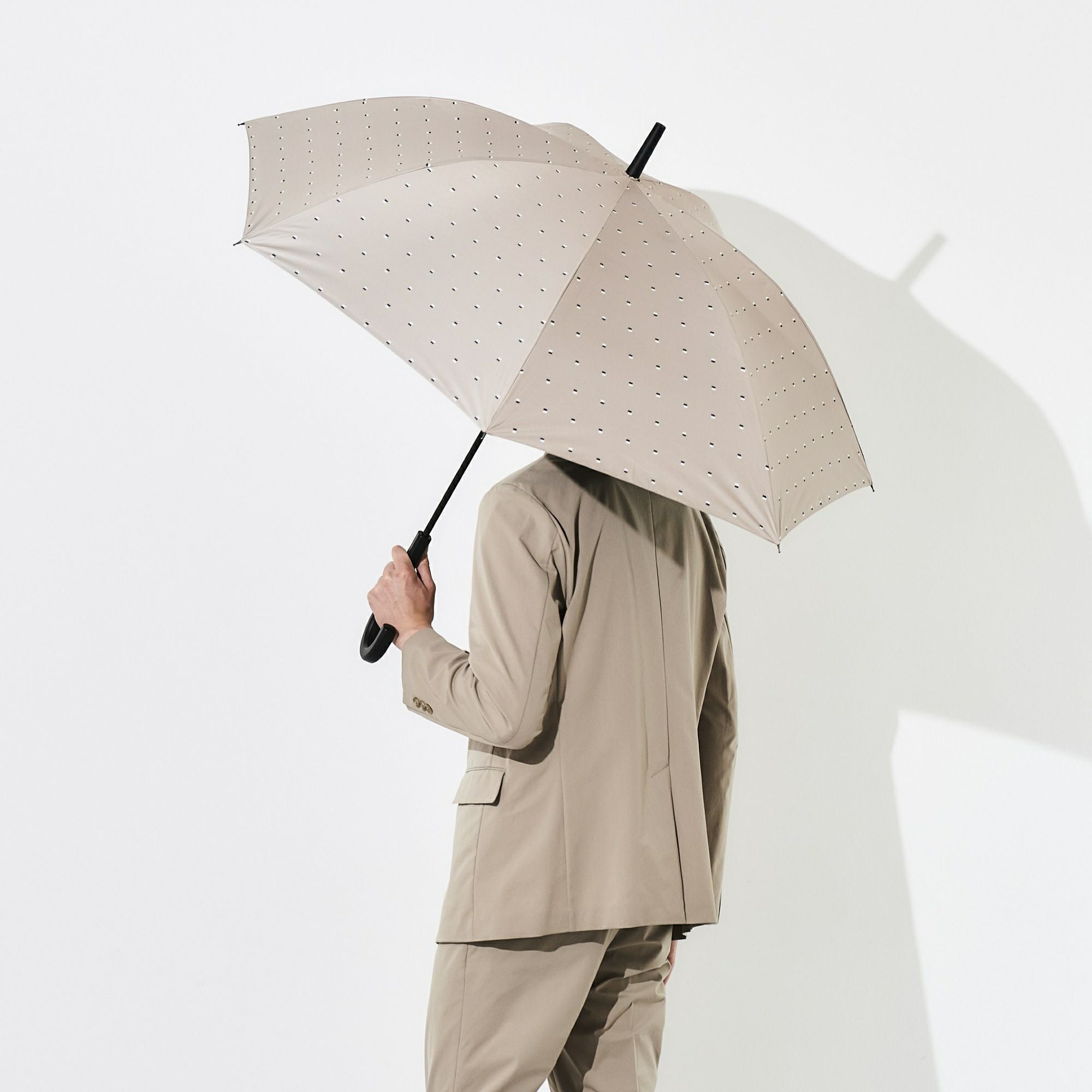 日傘 スクエアドット 《ALL IN UMBRELLA》 ユニセックス 晴雨兼用 長傘