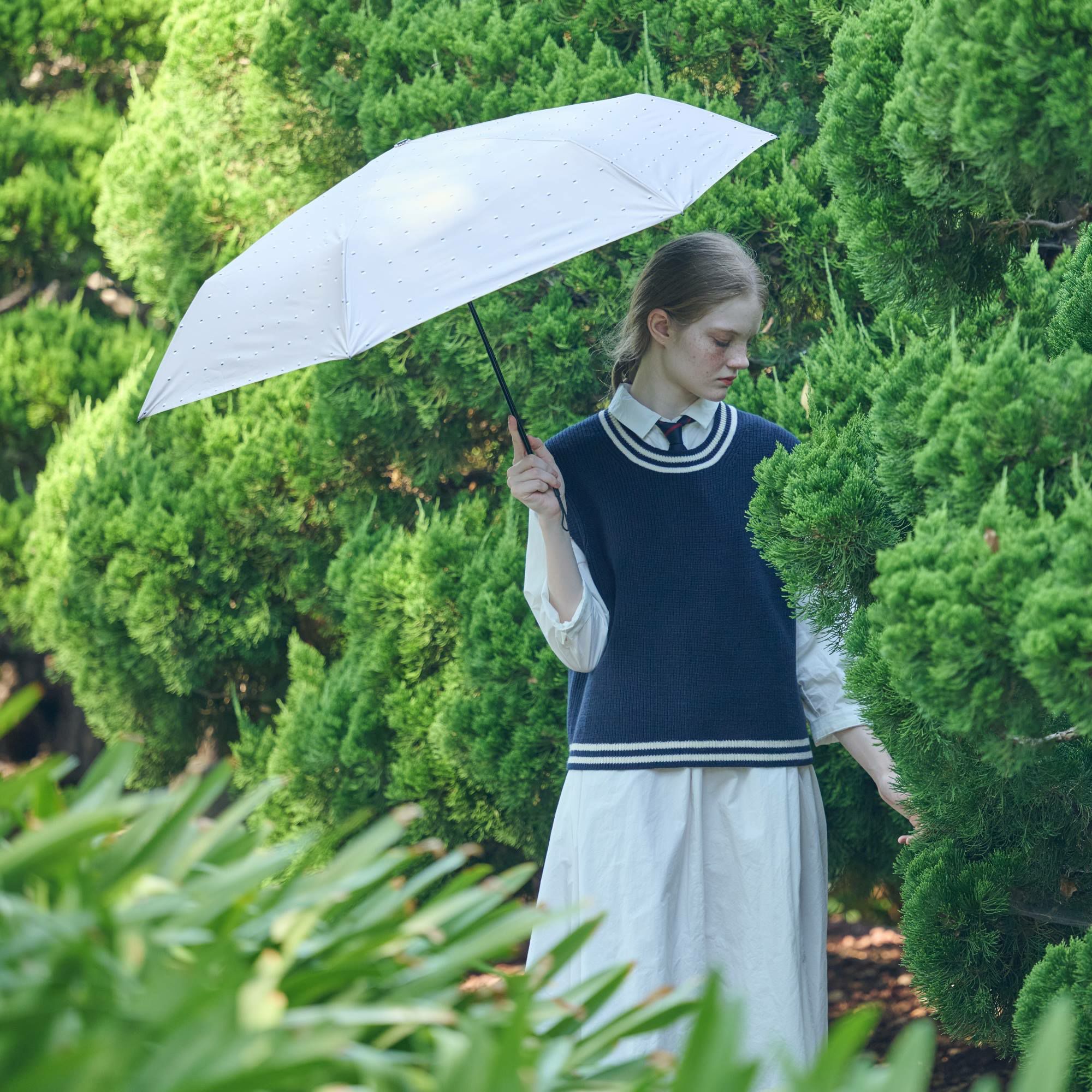 日傘 スクエアドット 《ALL IN UMBRELLA》 ユニセックス 晴雨兼用