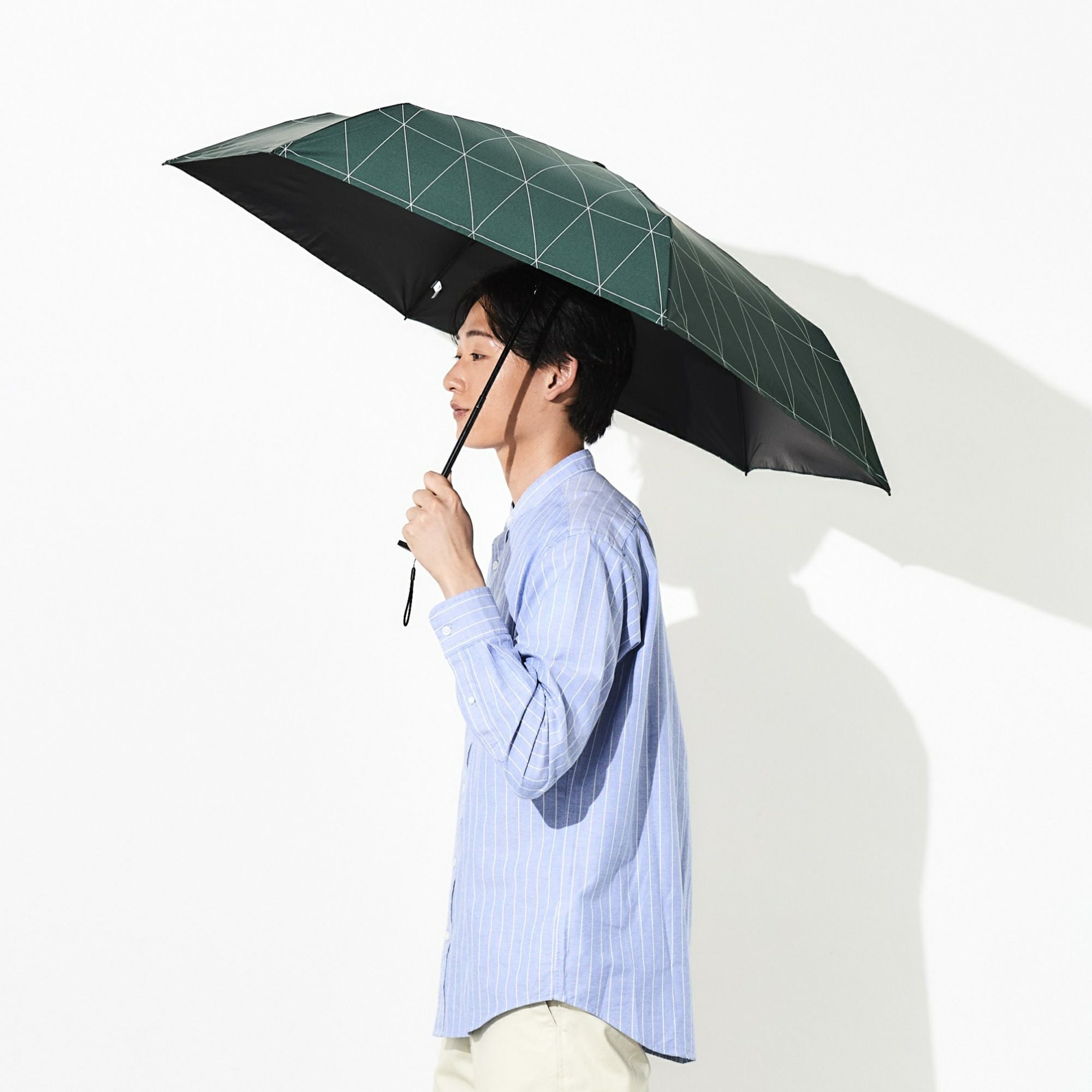 日傘 ラインアングル 《ALL IN UMBRELLA》 ユニセックス 晴雨兼用
