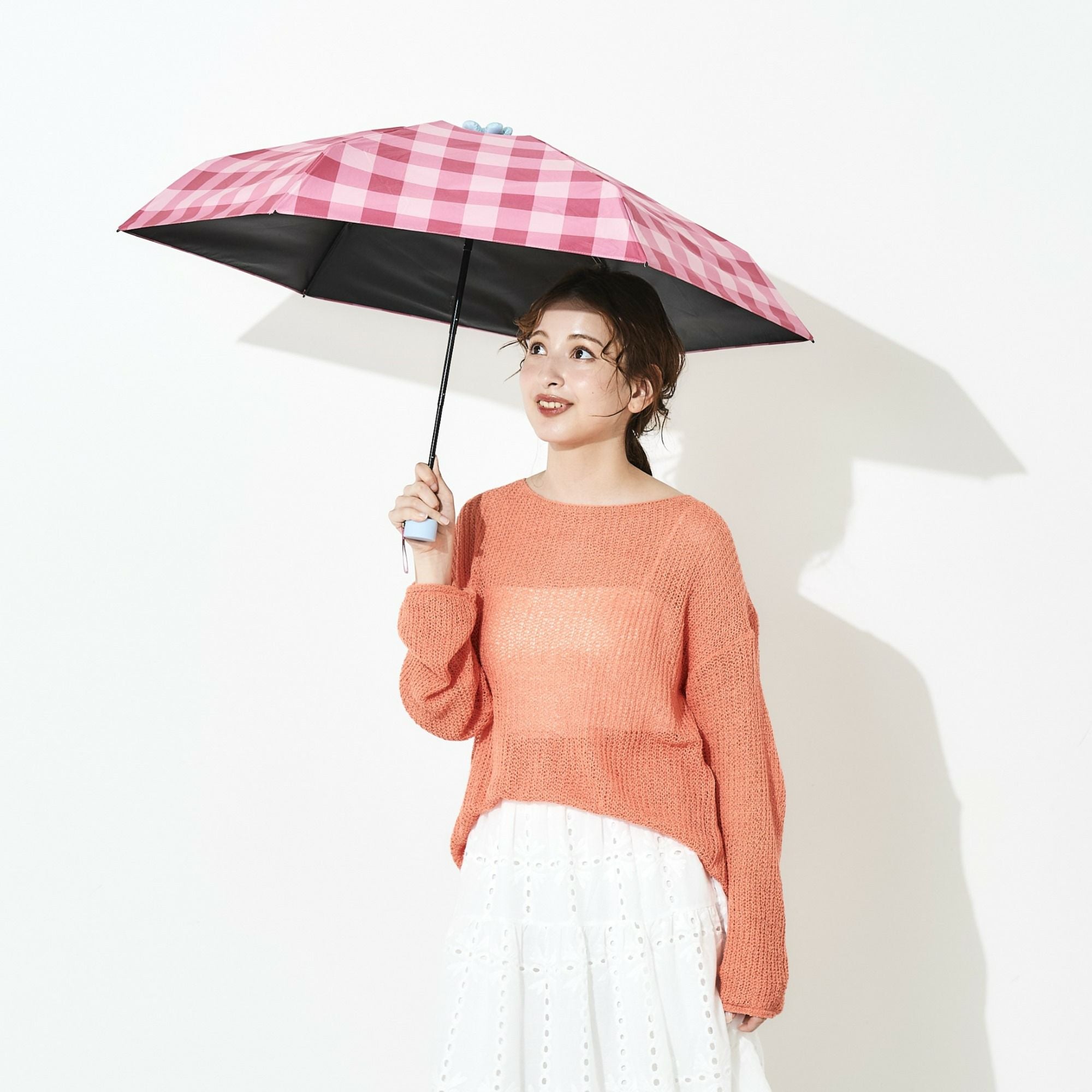 日傘 チェック 《Ohana Parasol》 折りたたみ傘 FW920 | ASCENTE