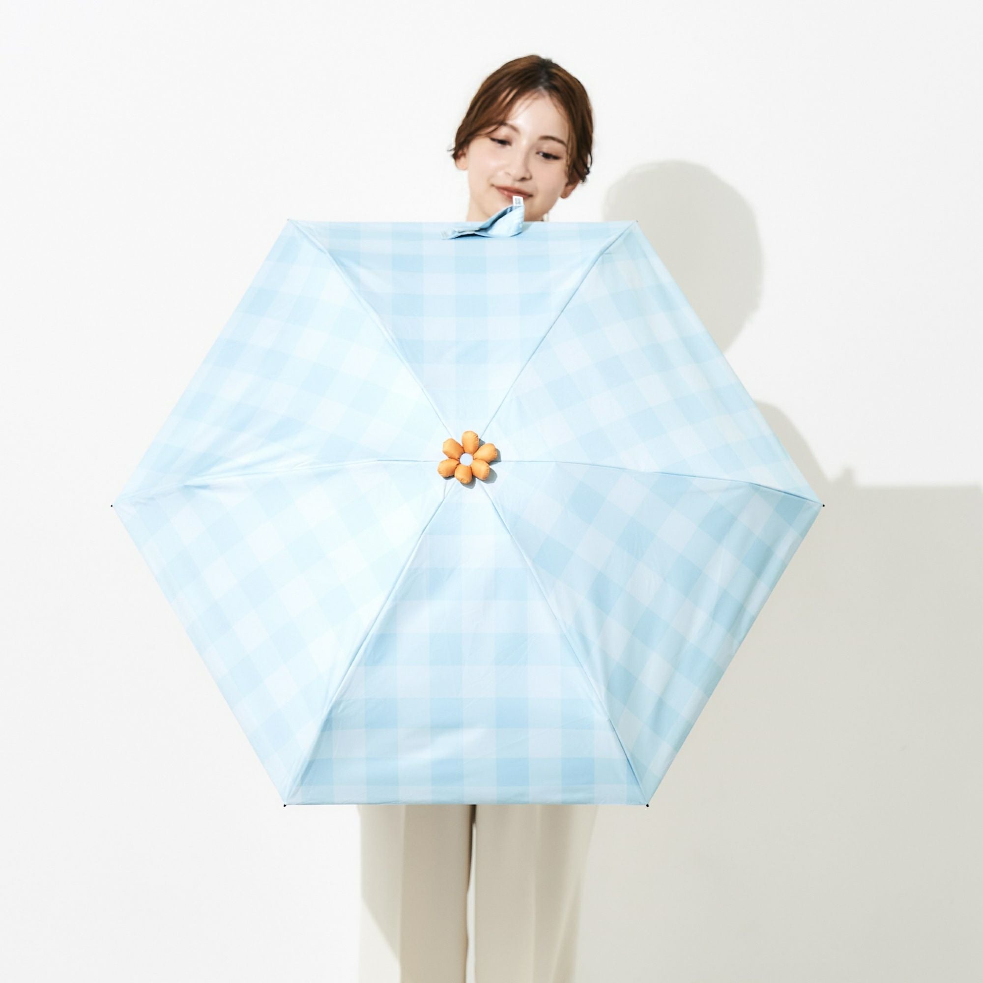 日傘 チェック 《Ohana Parasol》 折りたたみ傘 FW920 | ASCENTE
