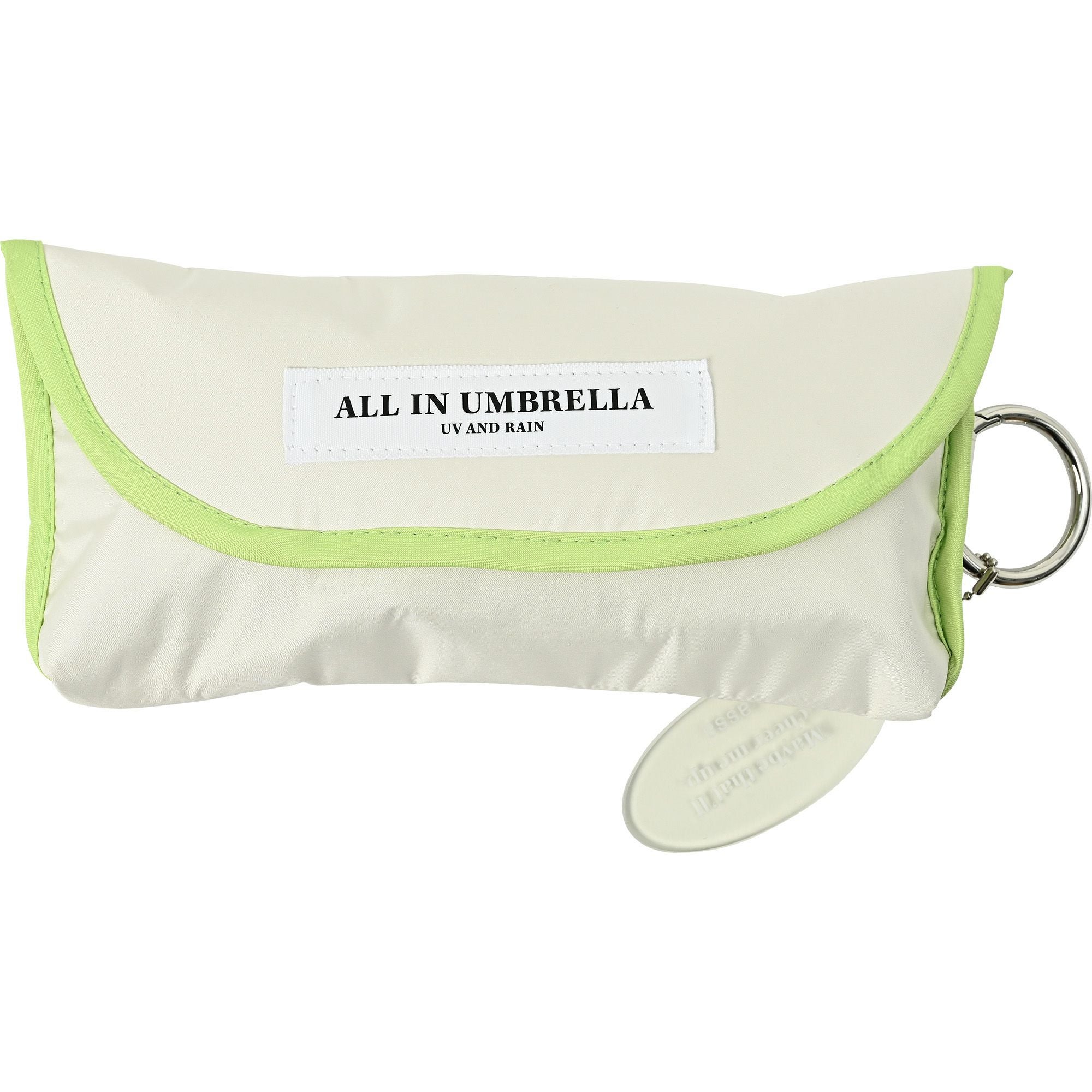 日傘 パイピング 《ALL IN UMBRELLA》 ポーチ付き 晴雨兼用 折りたたみ