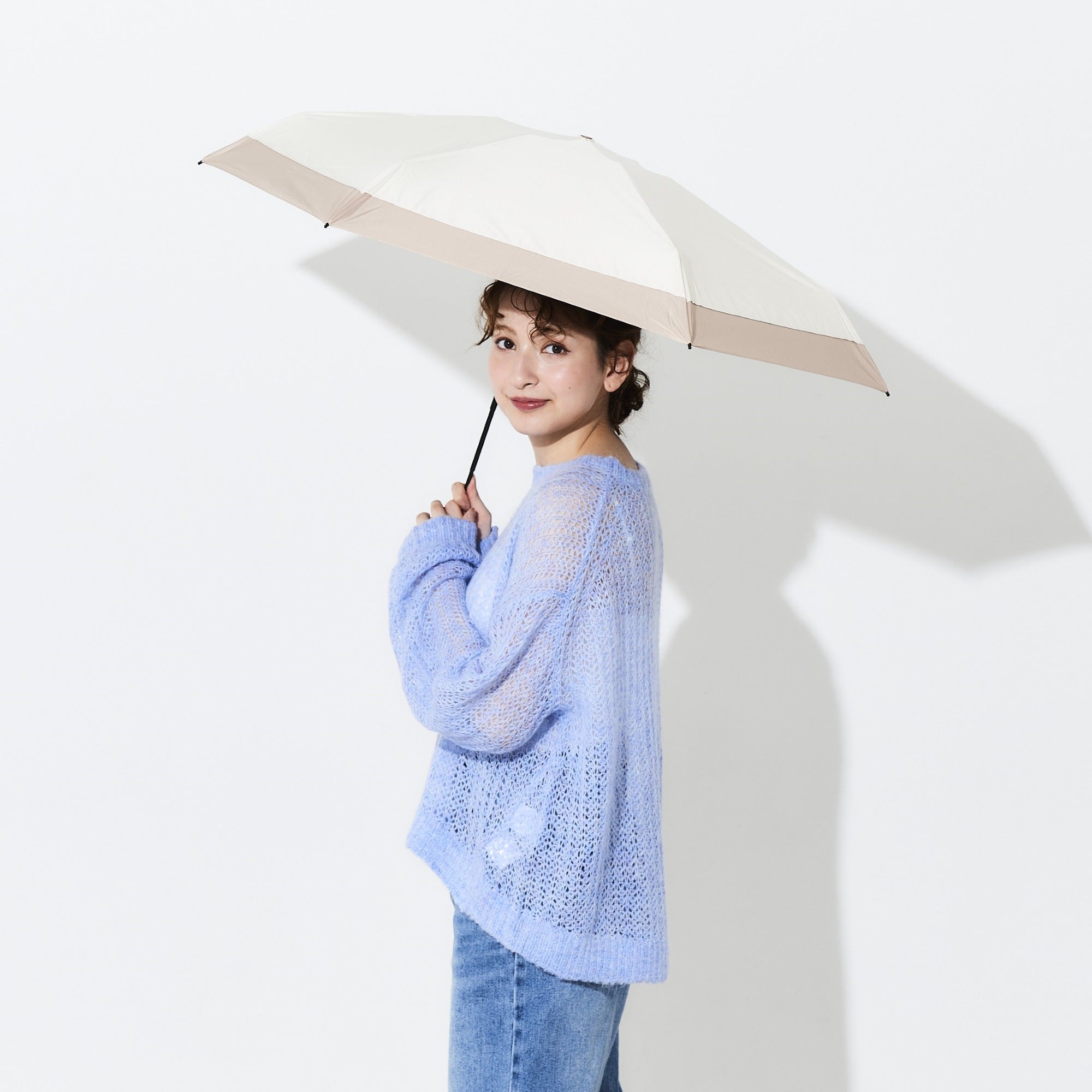 日傘 切継 《ALL IN UMBRELLA》 ポーチ付き 晴雨兼用 折りたたみ傘
